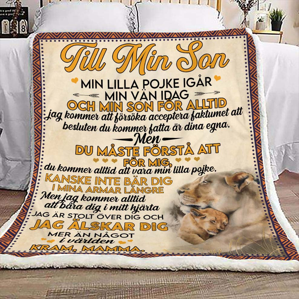 "Till min Son" Filt - Lejon