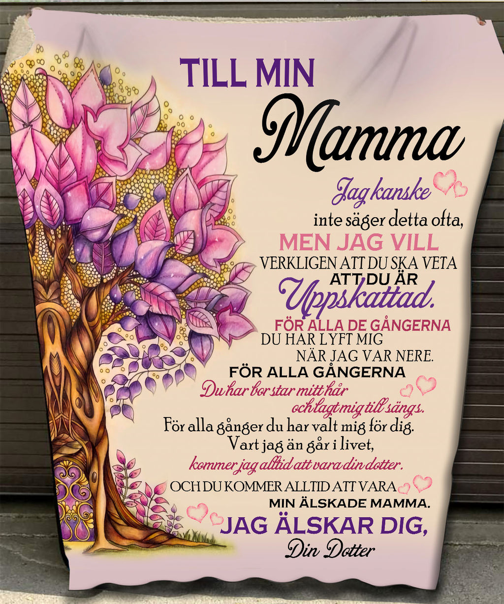 "Till Min Mamma" Filt - Träd