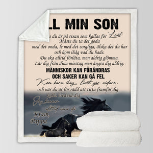 "Till Min Son" Filt - Häst